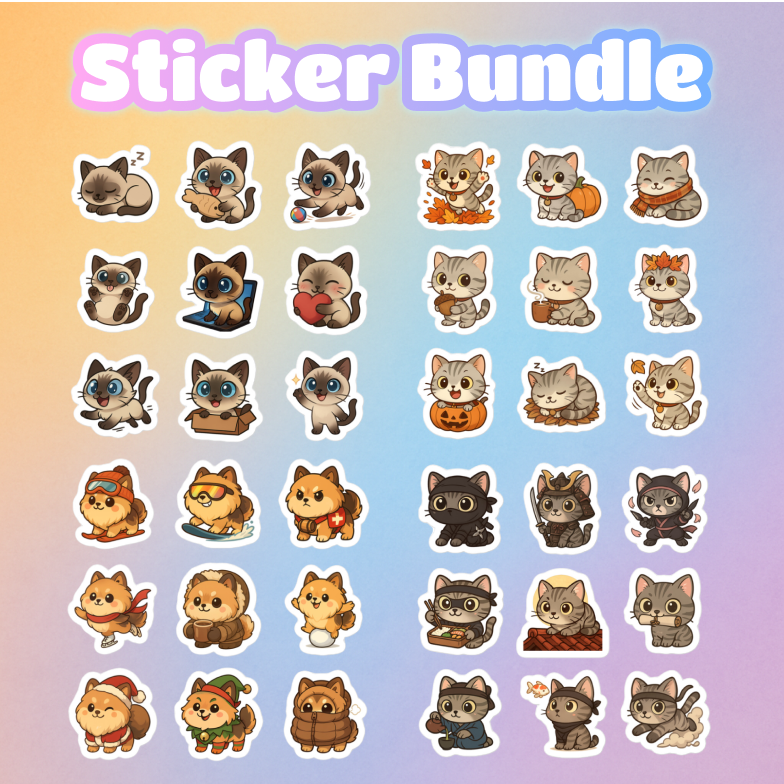 Custom Pet Stickers - From Your Photo