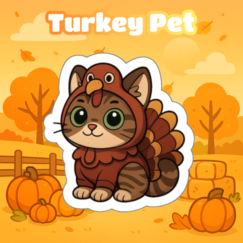 Thanksgiving Pet Magnets - From Your Photo