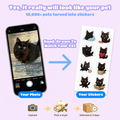 Monthly Pet Stickers - From Your Photo